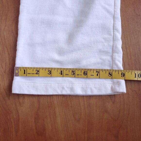 VTG Lauren Ralph Lauren Active Sweatpants Sz L *HOLE Cropped Cotton Cream Cargo - Picture 13 of 13